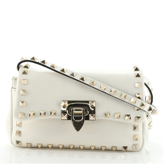 Valentino Rockstud Flip Lock Flap Bag Leather Mini