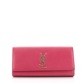 Saint Laurent Classic Monogram Clutch Leather Long
