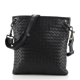 Bottega Veneta Flat Messenger Bag Intrecciato Nappa Medium