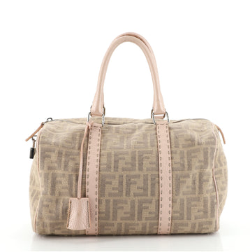 Fendi Selleria Boston Bag Zucca Canvas Medium