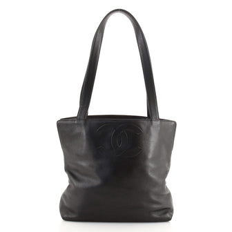 Chanel Vintage CC Tote Leather Small