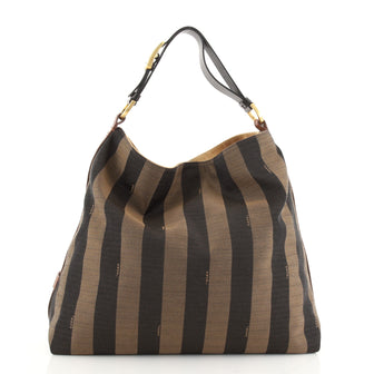 Fendi Pequin Hobo Canvas