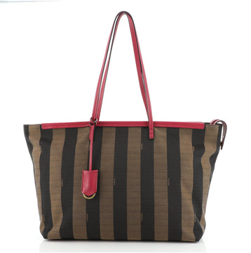 Fendi Pequin Roll Tote Canvas Large