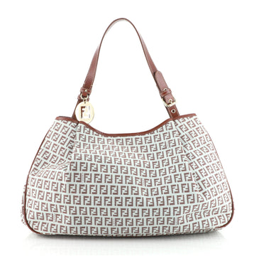 Fendi Charm Shopping Tote Zucchino Canvas Large