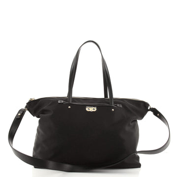Salvatore Ferragamo Mika Convertible Tote Nylon Medium