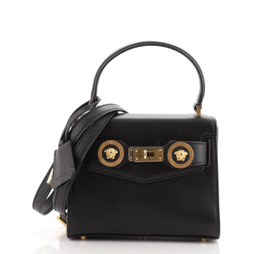 Versace Icon Convertible Top Handle Bag Leather Mini