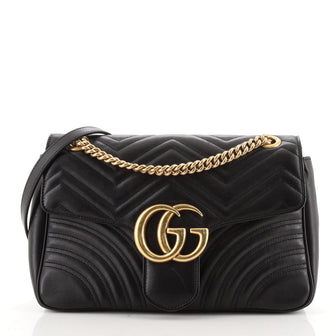 Gucci GG Marmont Flap Bag Matelasse Leather Medium