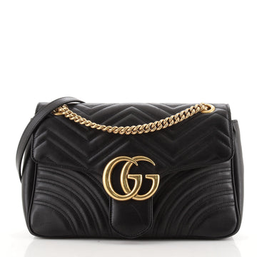 Gucci GG Marmont Flap Bag Matelasse Leather Medium