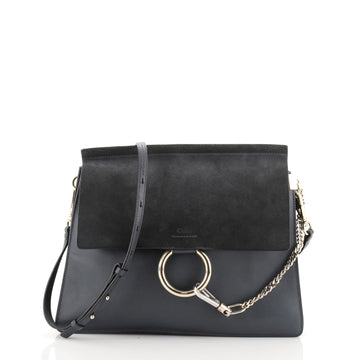 Chloe Faye Shoulder Bag Leather and Suede Medium