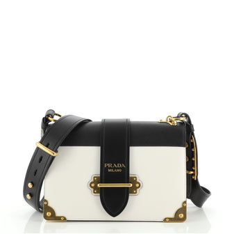 Prada Cahier Crossbody Bag City Calf and Saffiano Small
