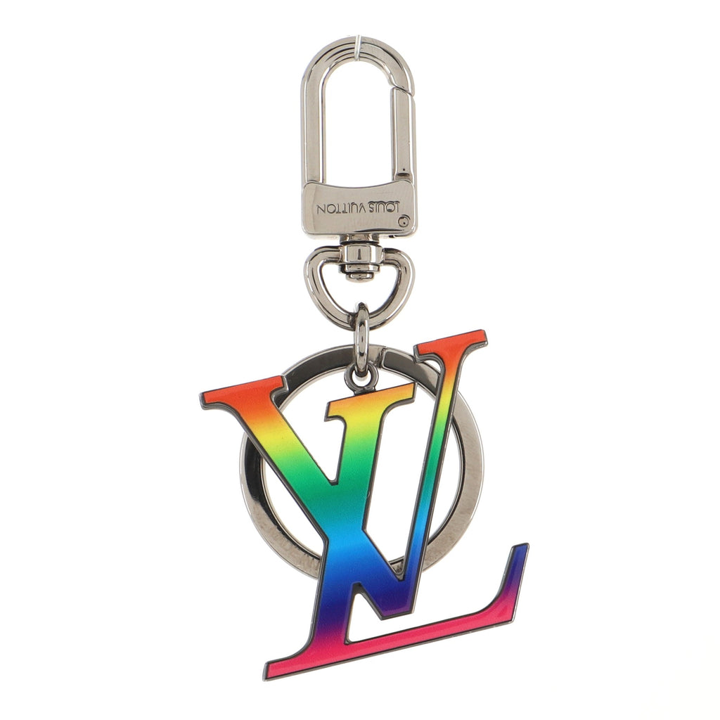 Louis Vuitton Bag Charm Key Holder LV Rainbow in Metal with