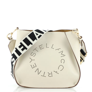 Stella McCartney Logo Crossbody Bag Perforated Faux Leather Mini
