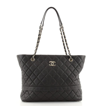 Chanel Rolled Up Tote Quilted Caviar