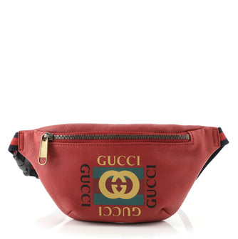 Gucci Logo Belt Bag Printed Leather Small