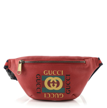 Gucci Logo Belt Bag Printed Leather Small