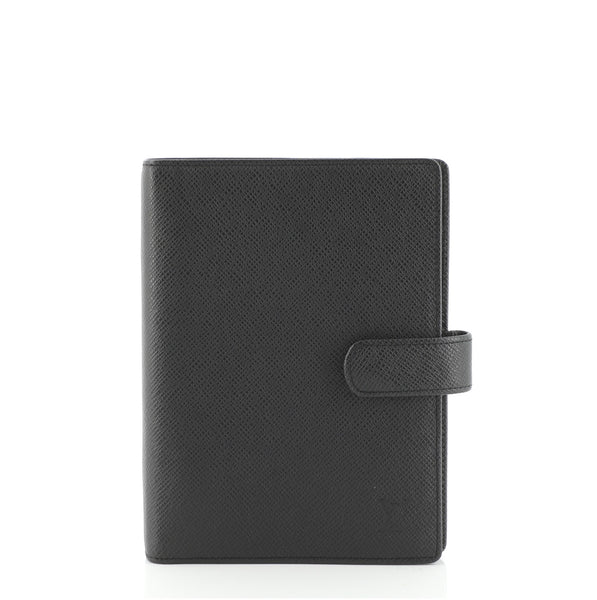 Louis Vuitton agenda cover in black taiga leather