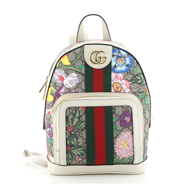 Gucci Ophidia Backpack Flora GG Coated Canvas Small