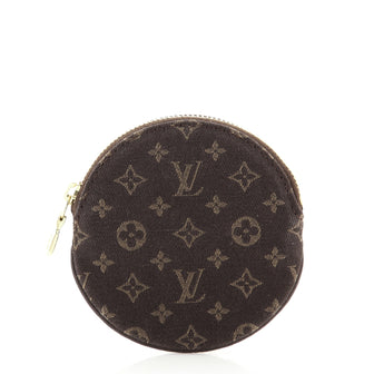 Louis Vuitton Round Coin Purse Mini Lin