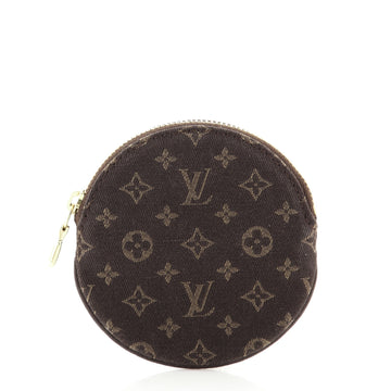 Louis Vuitton Round Coin Purse Mini Lin