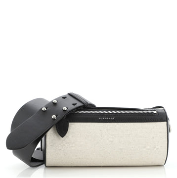Burberry Barrel Crossbody Bag Canvas with Leather Small