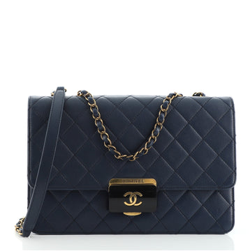 Chanel Beauty Lock Flap Bag Quilted Sheepskin Large