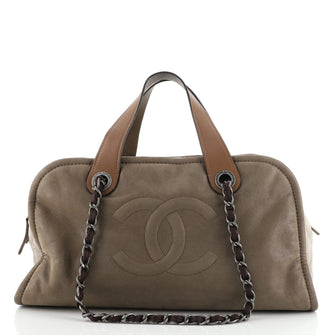 Chanel In the Mix Timeless Bowler Bag Iridescent Calfskin and Quilted Glazed Calfskin Large