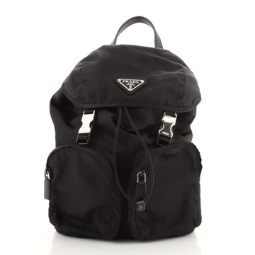 Prada Double Front Pocket Backpack Tessuto Small