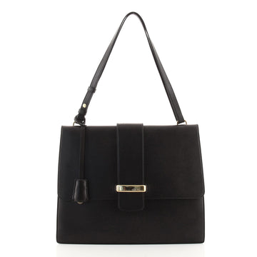 Salvatore Ferragamo Flat Flap Shoulder Bag Leather Medium
