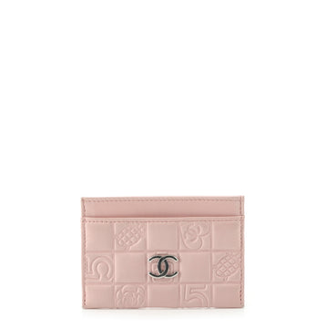 Chanel Precious Symbols Card Holder Embossed Leather