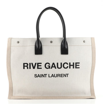 Saint Laurent Rive Gauche Shopper Tote Canvas Large