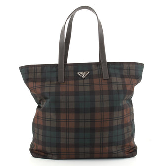 Prada Open Tote Printed Tessuto Large