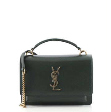 Saint Laurent Sunset Top Handle Chain Wallet Leather