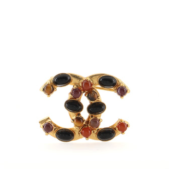 Chanel CC Brooch Gripoix and Metal