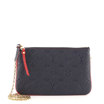 Louis Vuitton Double Zip Pochette Monogram Empreinte Leather