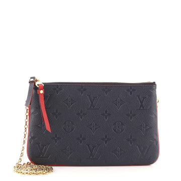 Louis Vuitton Double Zip Pochette Monogram Empreinte Leather