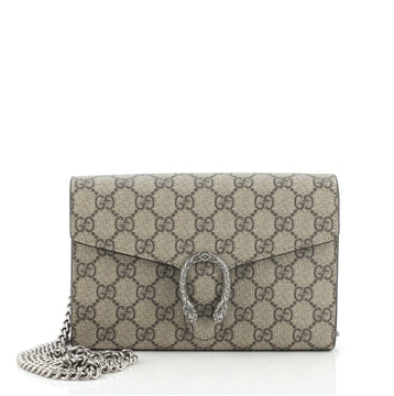 Gucci Dionysus Chain Wallet GG Coated Canvas Small
