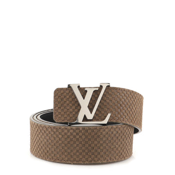 Louis Vuitton LV Initiales Belt Mini Damier Suede and Leather Wide