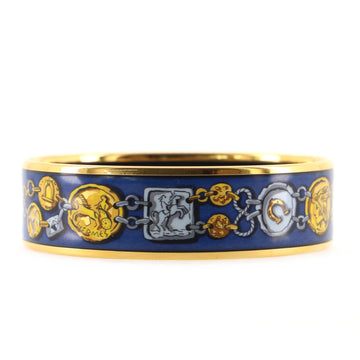 Hermes Bangle Bracelet Printed Enamel Wide
