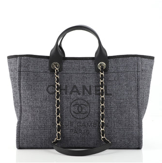 Chanel Deauville Tote Tweed Large