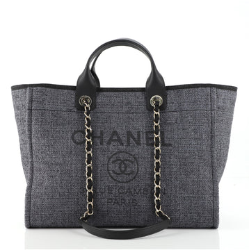 Chanel Deauville Tote Tweed Large