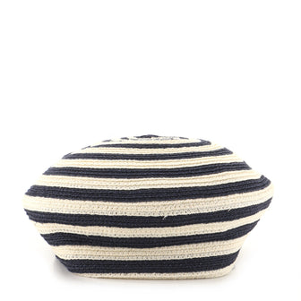 Gucci Beret Striped Raffia