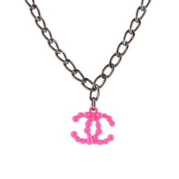 Chanel CC Pendant Necklace Metal with Enamel