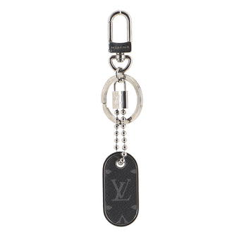 Louis Vuitton ID Tab Charm and Key Holder Monogram Eclipse Canvas