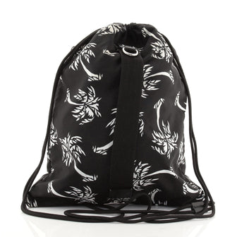 Dolce & Gabbana Drawstring Backpack Printed Nylon Large