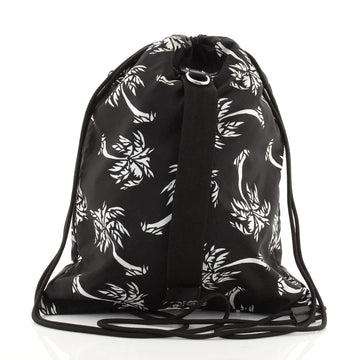 Dolce & Gabbana Drawstring Backpack Printed Nylon Large