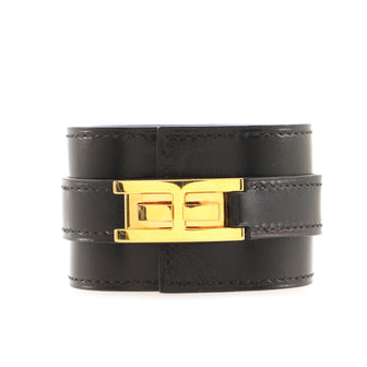 Hermes Drag Cuff Bracelet Leather Wide