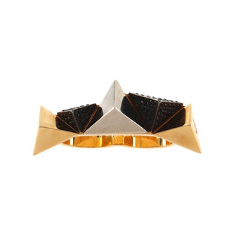 Louis Vuitton Spiky Zigzag Ring Metal with Crystals