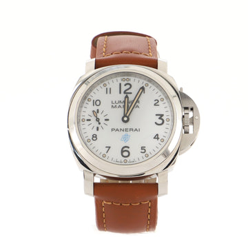Panerai Luminor Marina Logo 3 Day Manual Watch Stainless Steel and Leather 44