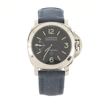 Panerai Luminor Marina Logo Manual Watch Stainless Steel and Canvas 44