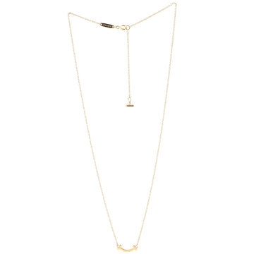 Tiffany & Co. T Smile Pendant Necklace 18K Yellow Gold Mini